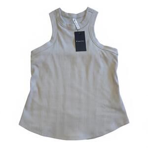 Fabletics Women's Ribbed Tank Top XL Beige